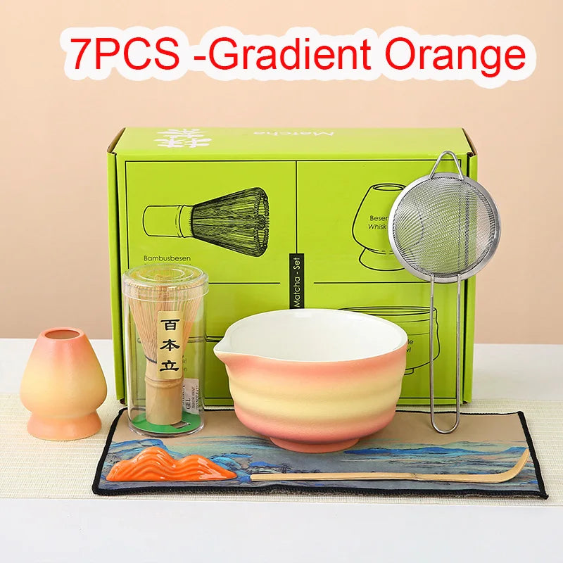 Variant image for Matcha Gift Set Green Standard Bamboo and Ceramic Tea Making Kit-6