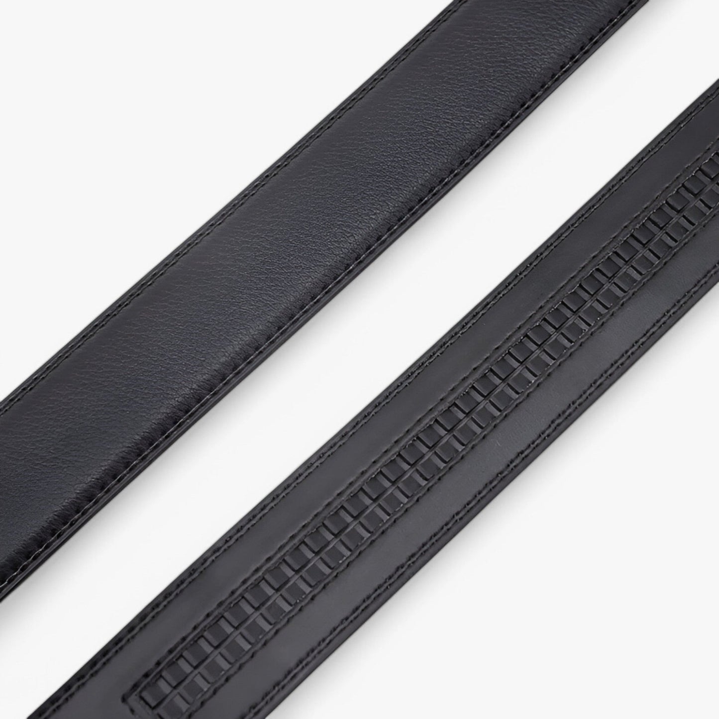 Black Real Leather Men's Belt with Automatic Loop – Elegant and Versatile Accessory for Business and Casual Wear-6