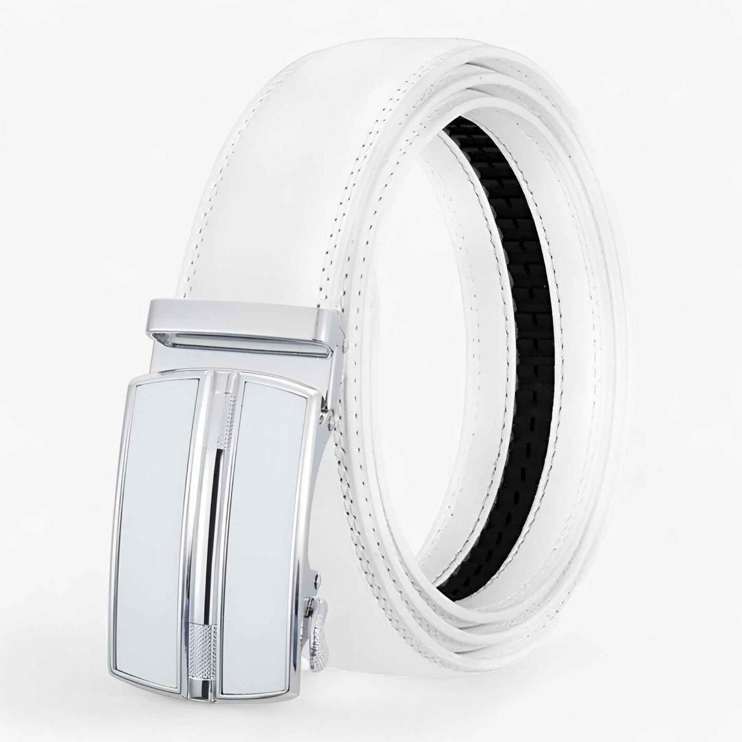 Variant image for Men's Leather Belt with Automatic Buckle - Elegant Designer Belt for Casual and Formal Wear-7
