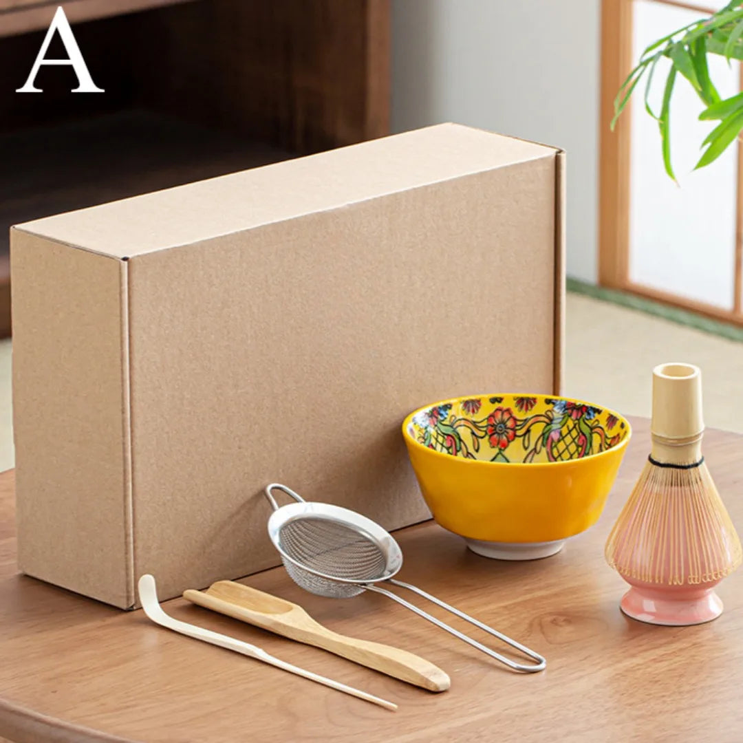 Variant image for Matcha Tea Set 6-Piece Green Ceramic and Bamboo Standard Size-4