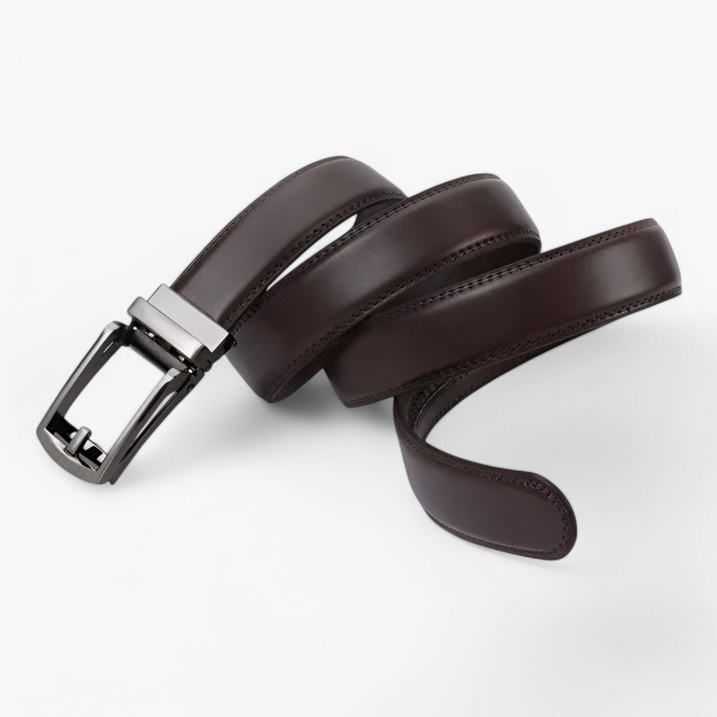 High-Quality Cowhide Leather Men's Belt with Double Layer Design and Alloy Buckle - Stylish and Durable Accessory-6