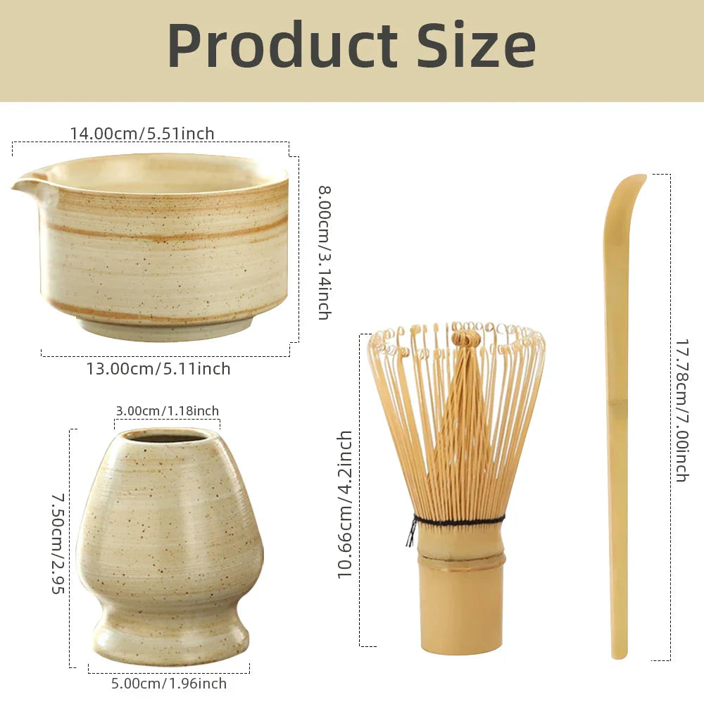 Variant image for Japanese Matcha Tea Set Green One Size Bamboo with Whisk, Bowl, and Scoop-5