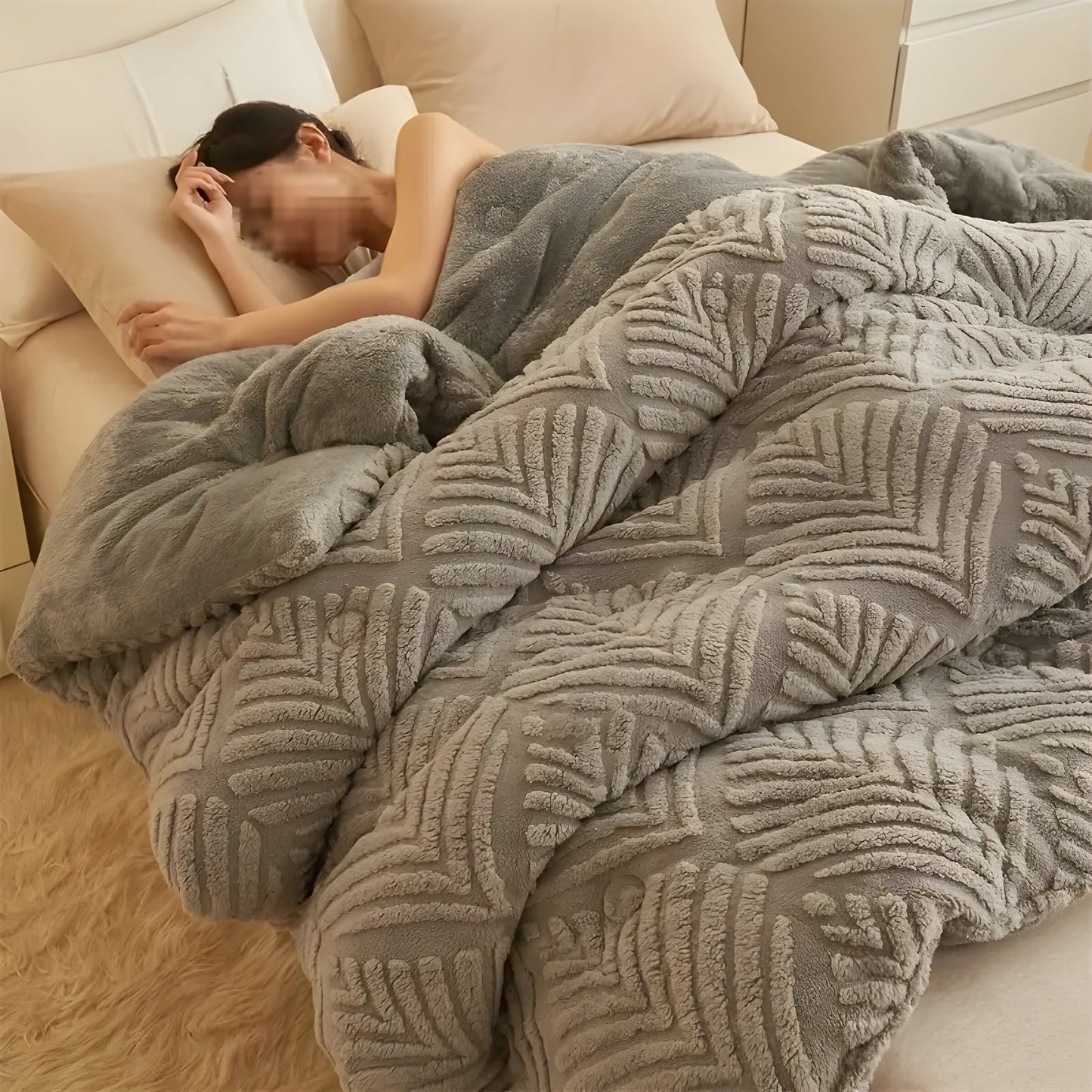 Ultra-soft maple leaf all-season blanket