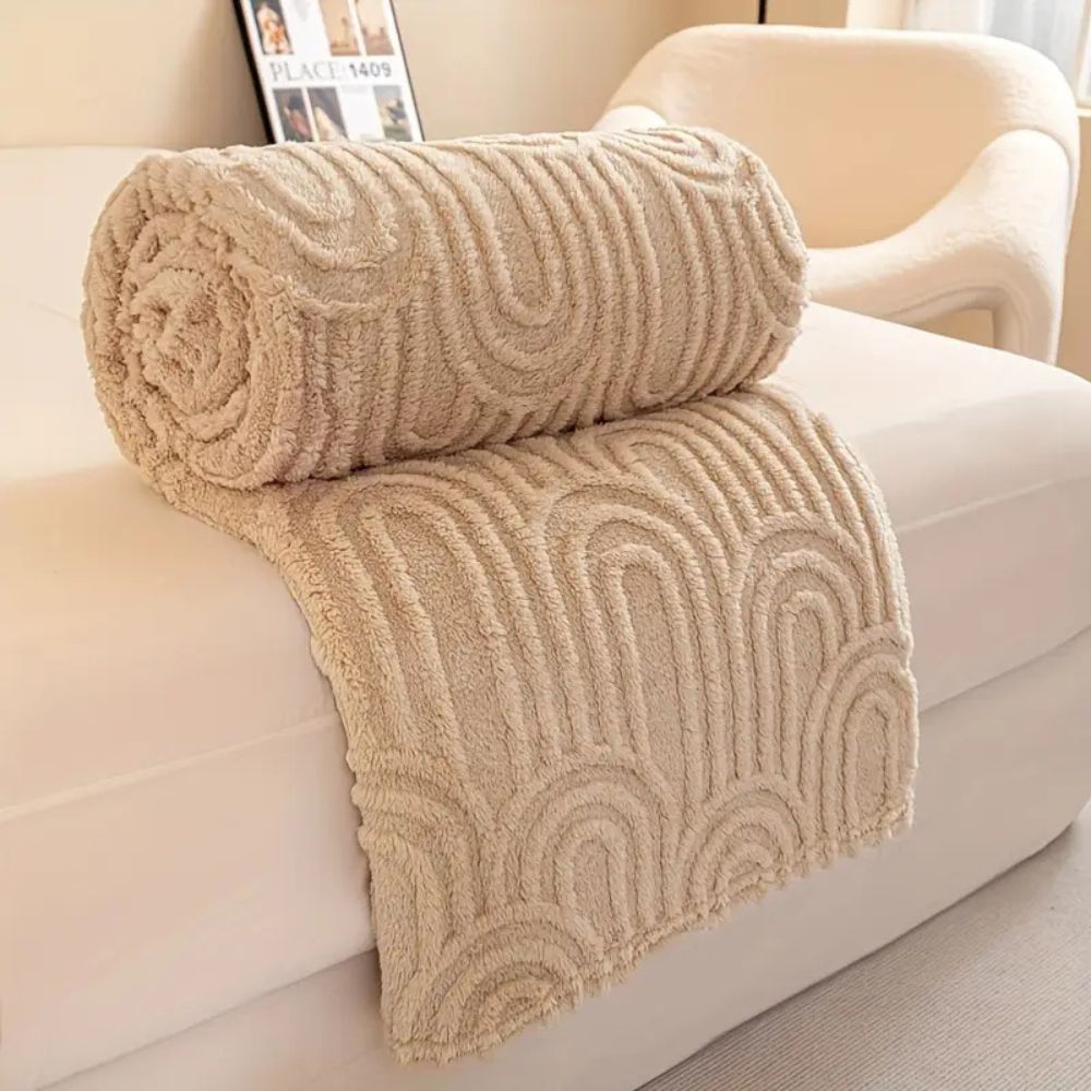 Variant image for Ultra-Plush Microfiber Blanket with Raised Arch Pattern – Lightweight Cozy Throw for Home and Travel-10