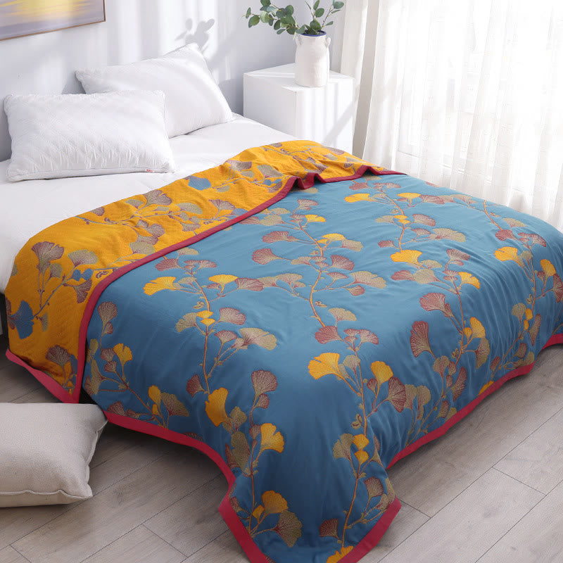 Reversible jacquard cotton quilt
