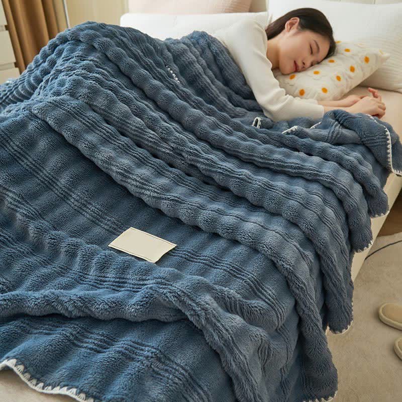 Reversible fleece blanket