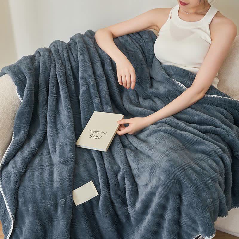 Reversible fleece blanket