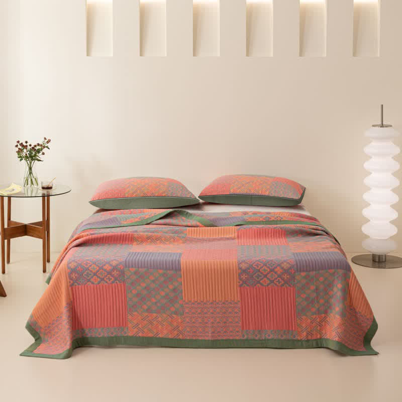 Variant image for Breathable Cotton Gauze Quilt – Hypoallergenic Lightweight Coverlet for King Size Duvet and Queen Bedding-5