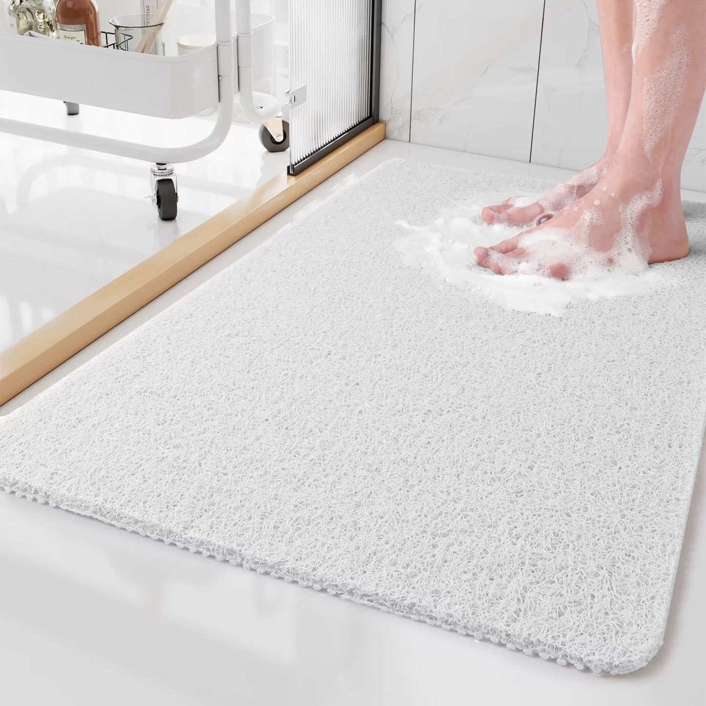 Variant image for Non-Slip Shower Mat with Microban Technology – Soft, Safe, Easy to Clean, Customizable Size, Quick Water Drainage-9