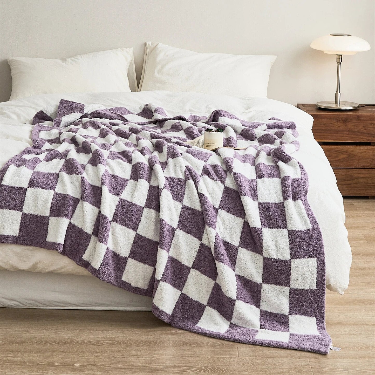 Stylish checked blanket with check pattern