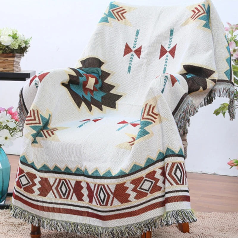 Bohemian Style Blanket for Indoor and Outdoor Use