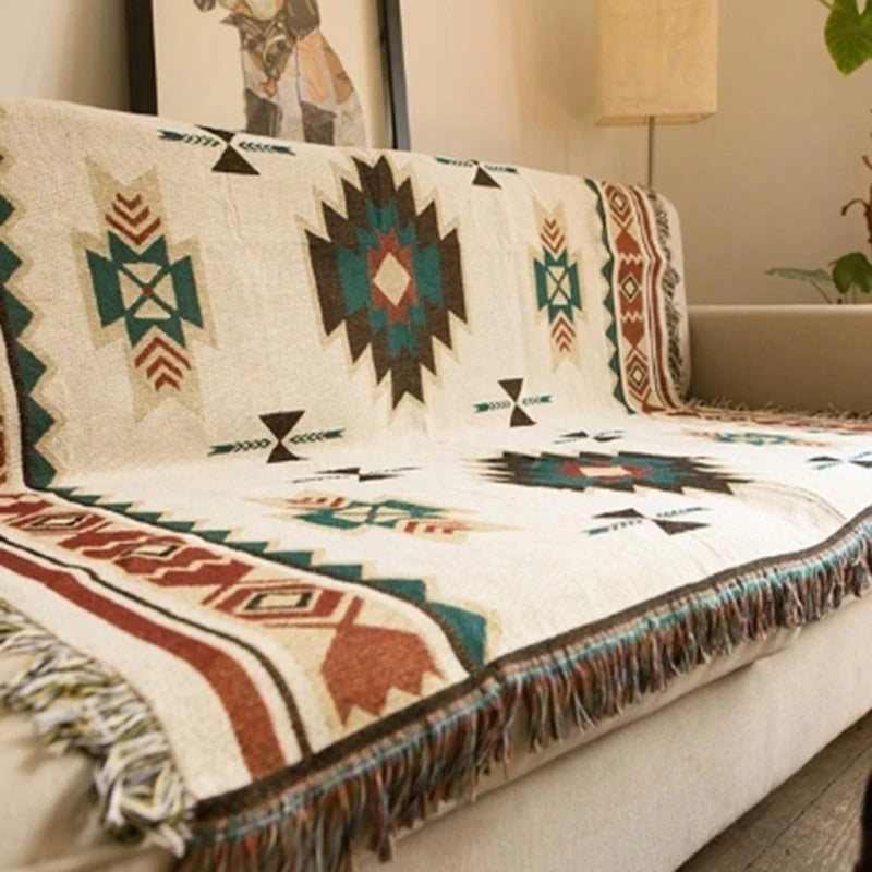Bohemian Style Blanket for Indoor and Outdoor Use