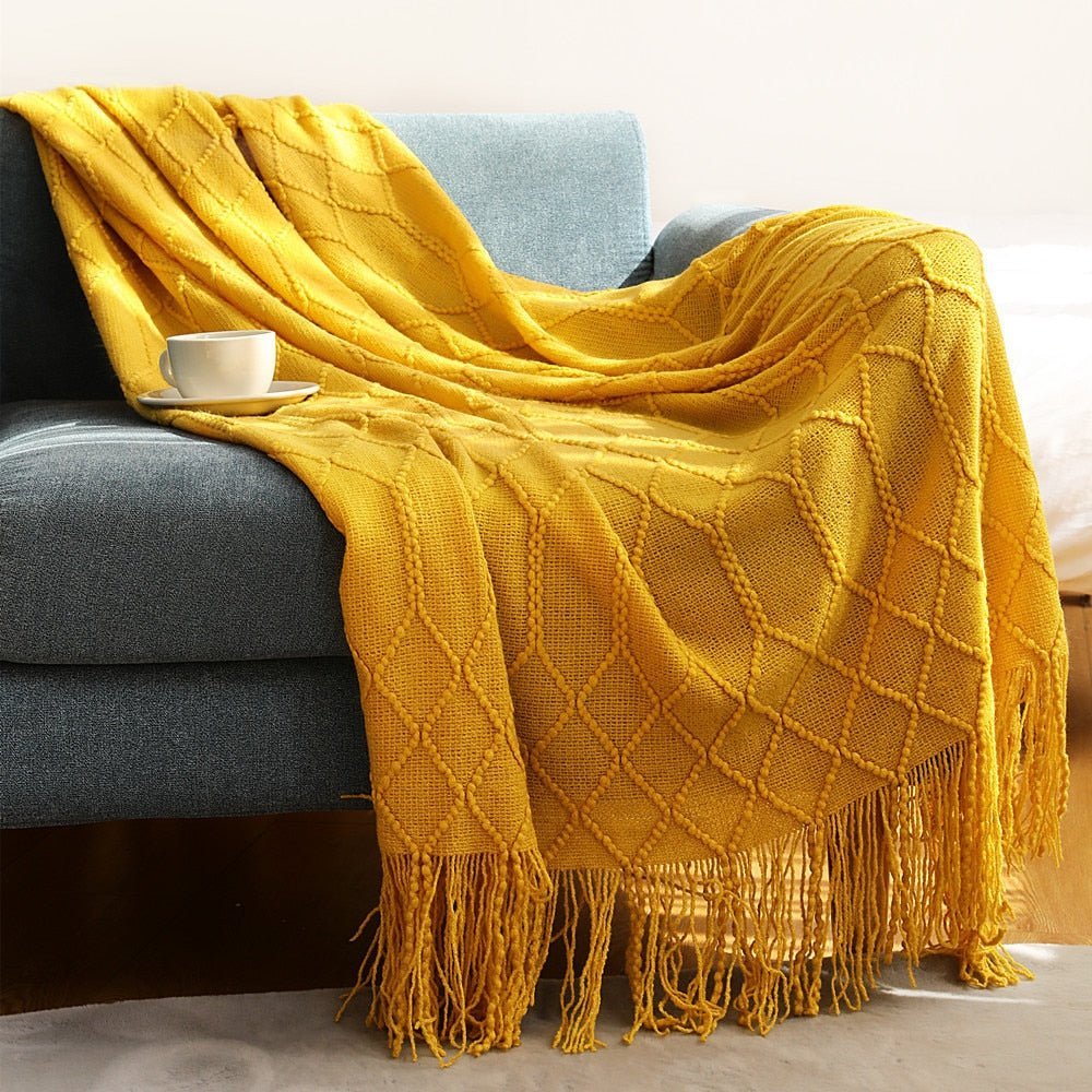 Cozy Knit Blanket for Sofa and Bed