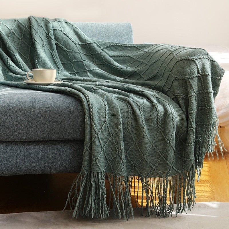 Cozy Knit Blanket for Sofa and Bed