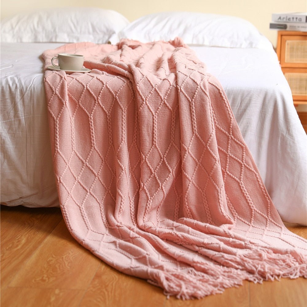 Cozy Knit Blanket for Sofa and Bed