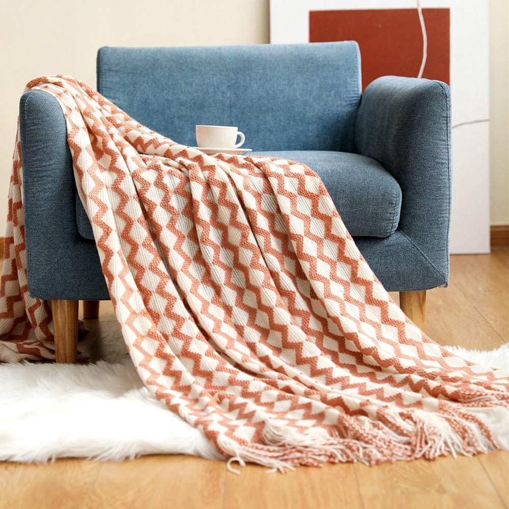 Cozy Knit Blanket for Sofa and Bed