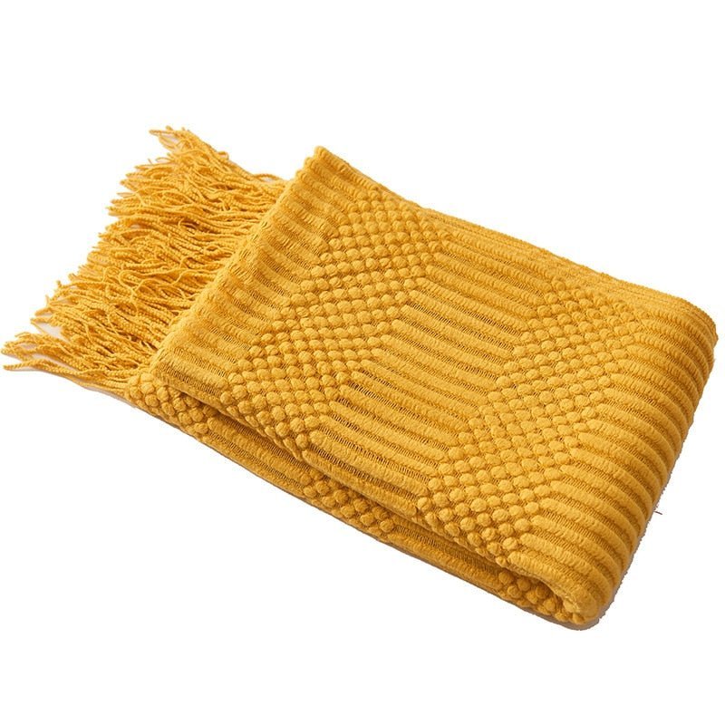 Cozy Knit Blanket for Sofa and Bed