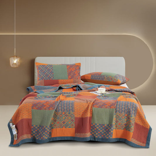 Breathable Cotton Gauze Quilt – Hypoallergenic Lightweight Coverlet for King Size Duvet and Queen Bedding 1