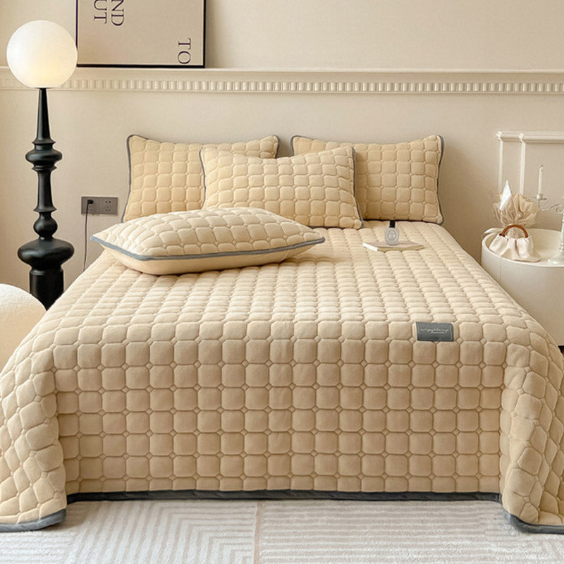Soft Square-Textured Bedspread