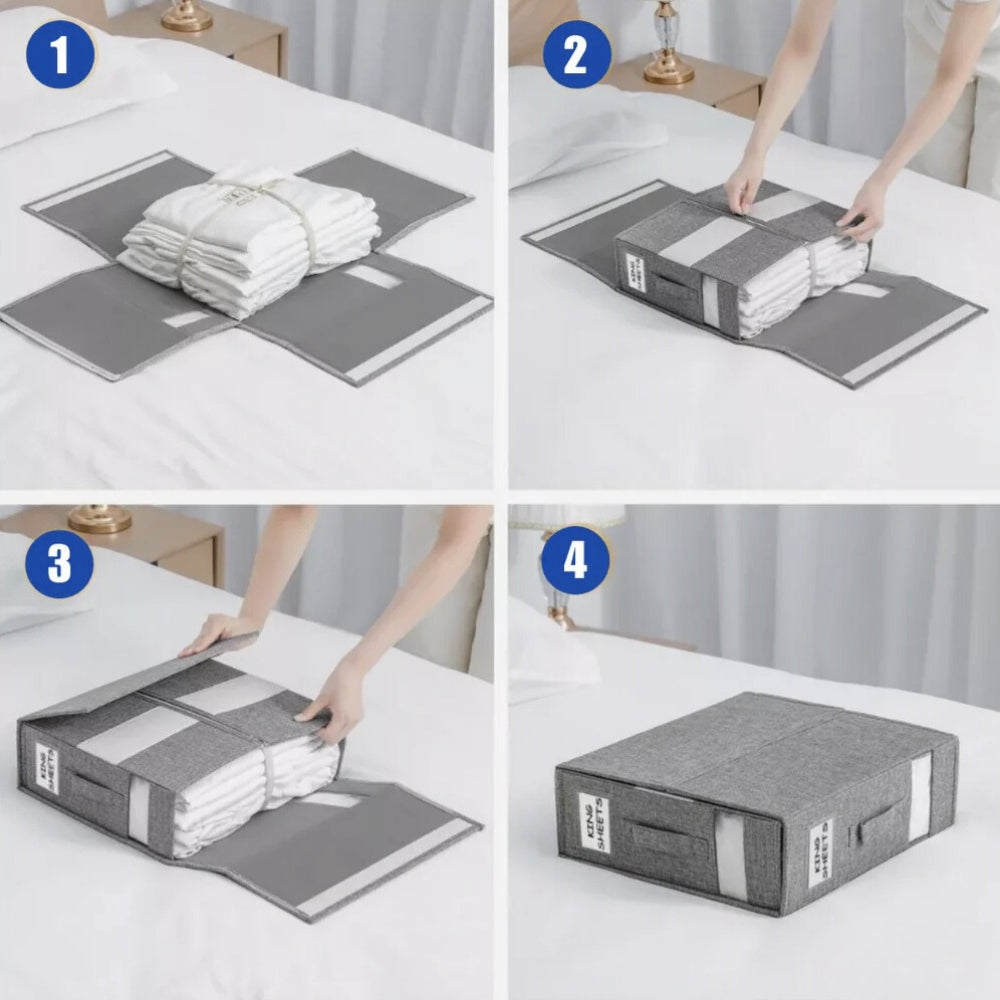 Foldable Bedding Organizer for Neat Storage – Space-Saving Design for All Linen Sizes 6