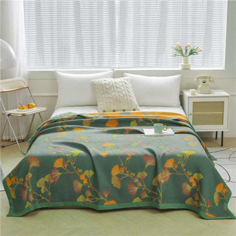 Reversible jacquard cotton quilt