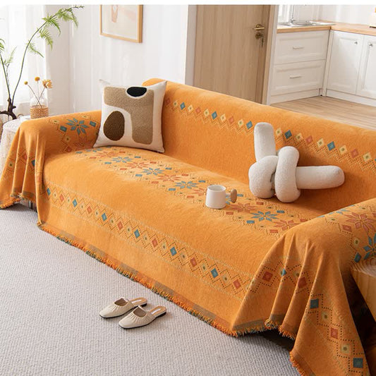 Elegant chenille sofa slipcover