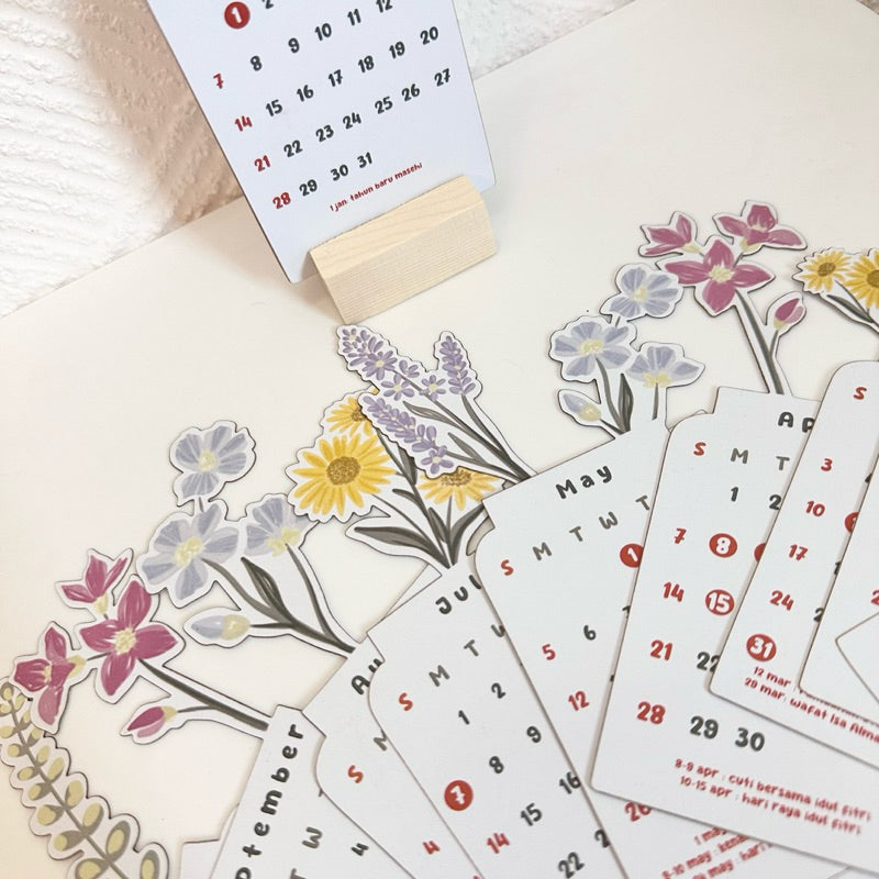 50% off - FloraPlan - Floral desk calendar - Limited Discount