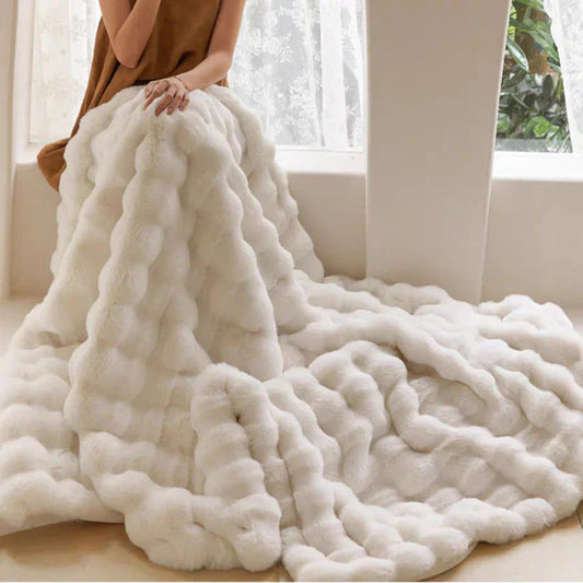 Luxury blanket made of soft faux fur