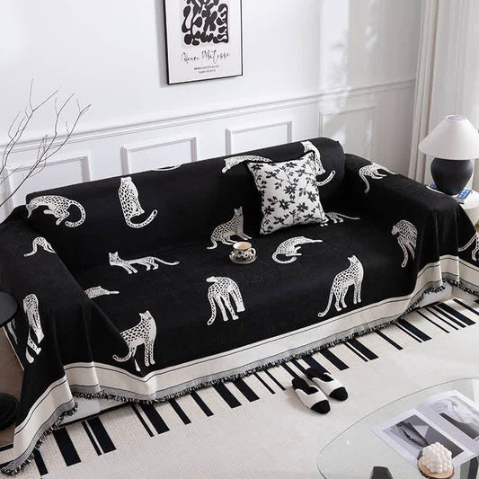 Premium leopard sofa protector