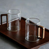 50% off - Nutwood - Glass tumbler with walnut handle - Limited discount