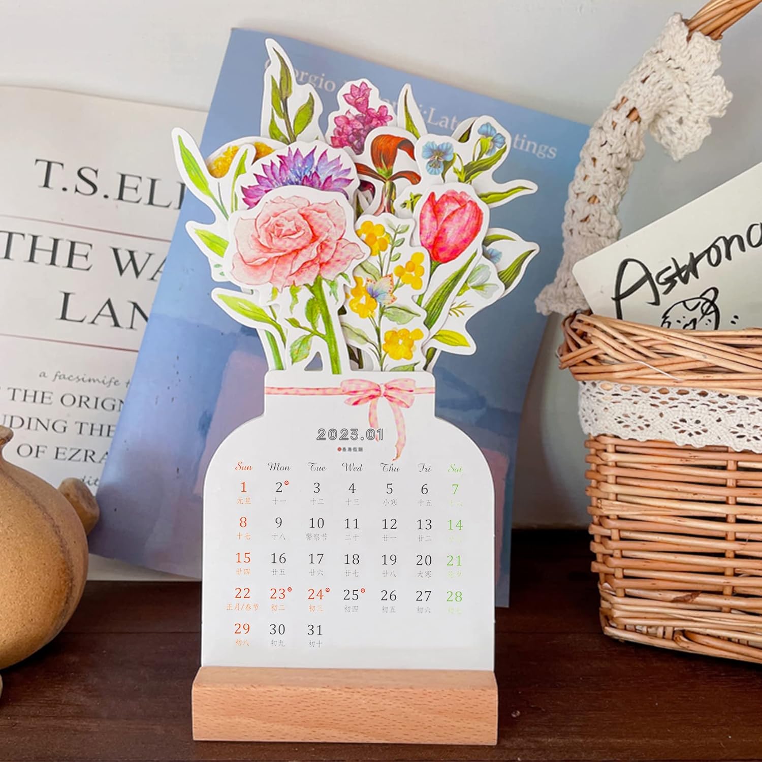 50% off - FloraPlan - Floral desk calendar - Limited Discount