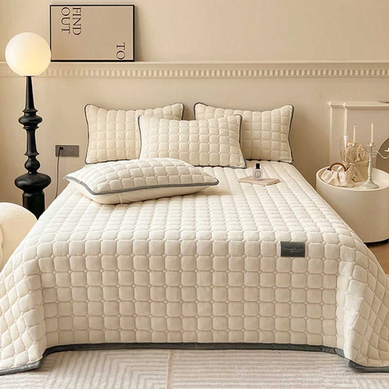 Soft Square-Textured Bedspread