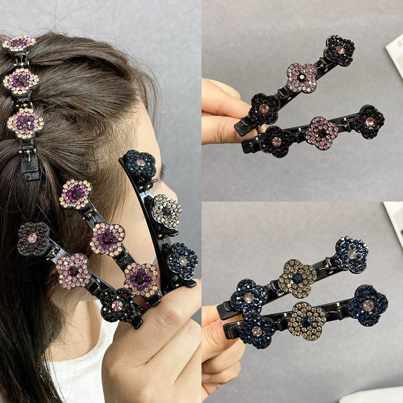 50% Off - RadiantPetal - Hair clip with crystal flower - Last day discount