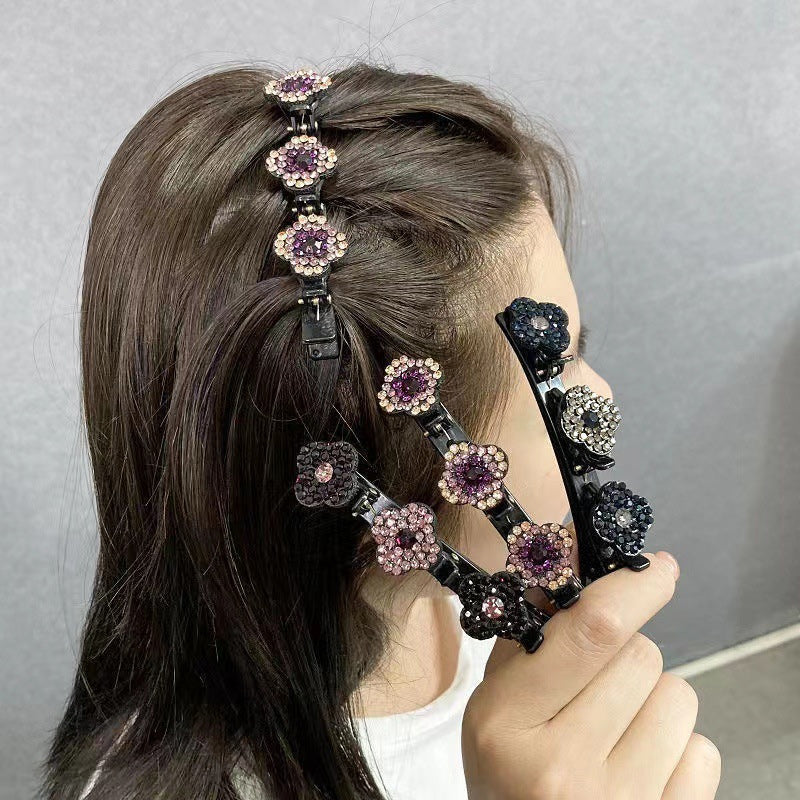 50% Off - RadiantPetal - Hair clip with crystal flower - Last day discount