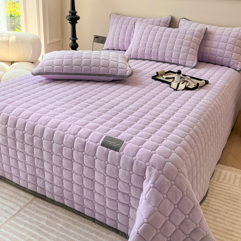 Soft Square-Textured Bedspread