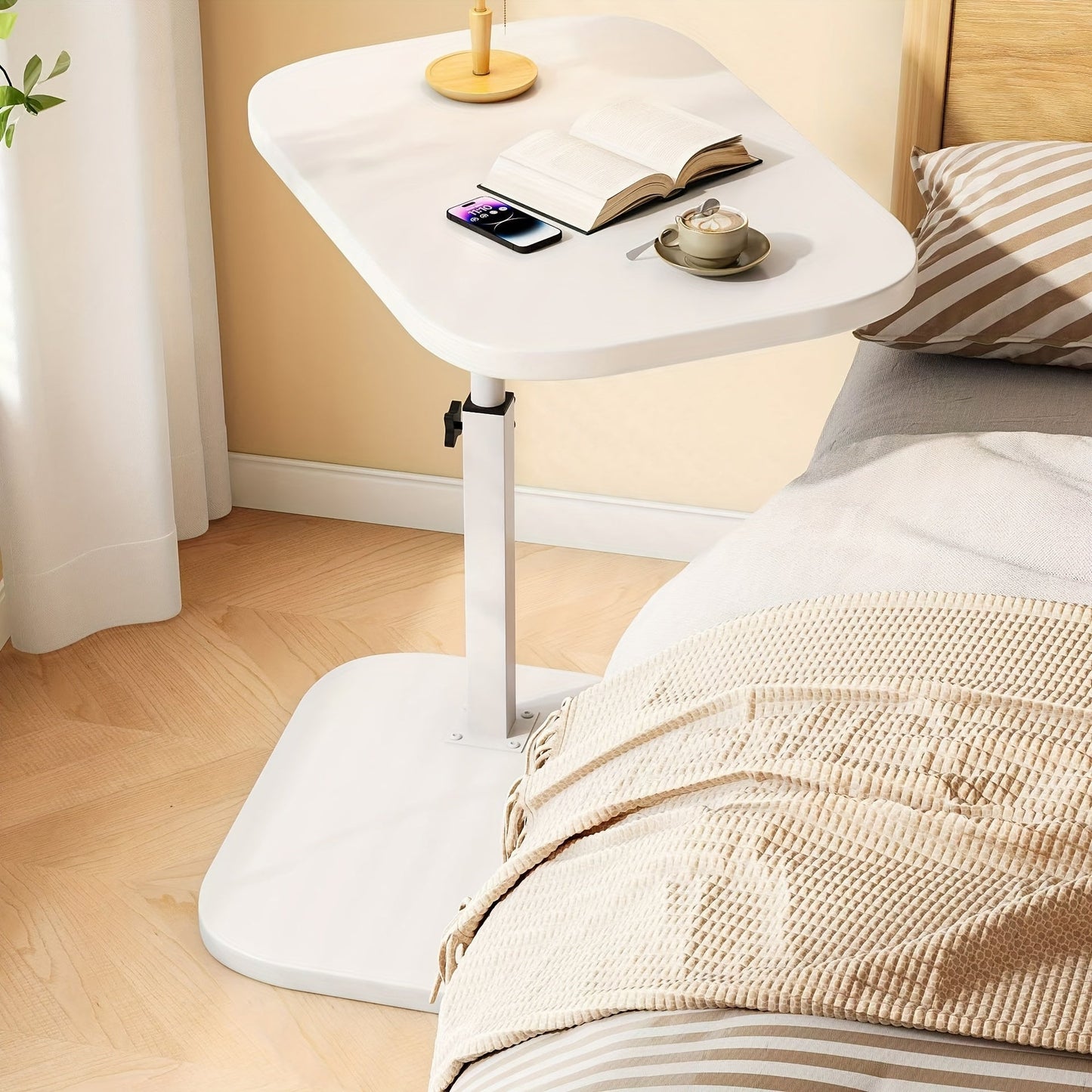 Adjustable Side Table for Sofa & Bed