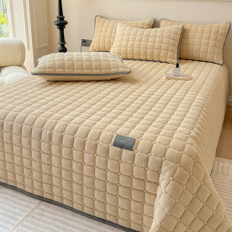 Soft Square-Textured Bedspread