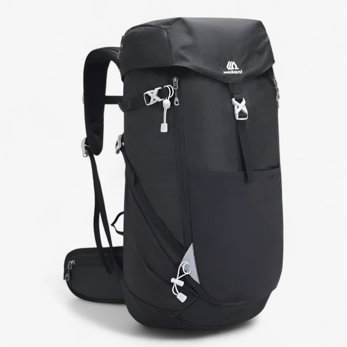 50L Durable Unisex Nylon Hiking Backpack with Ergonomic Design
