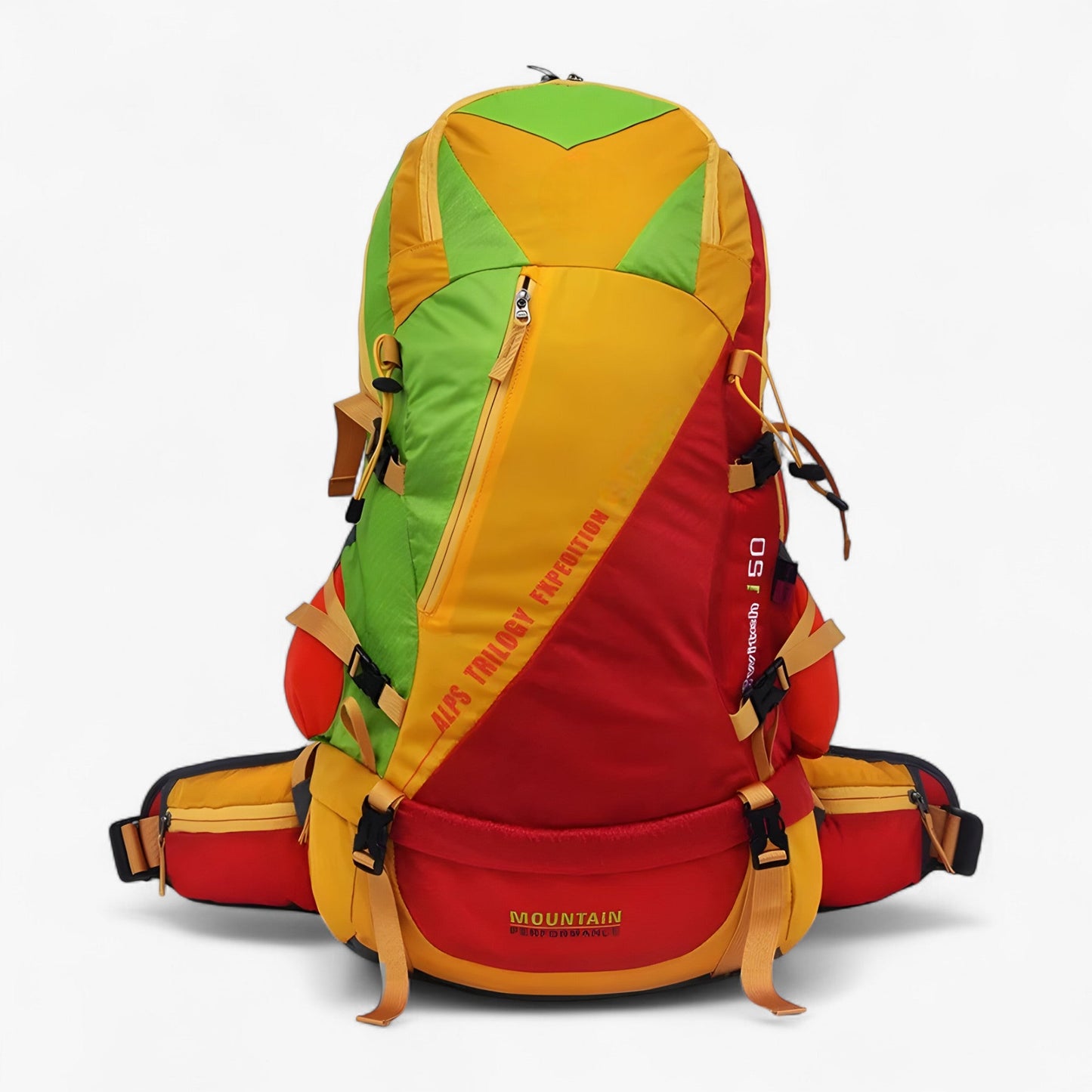 50L Lightweight Water-Resistant Travel Backpack for Hiking and Camping