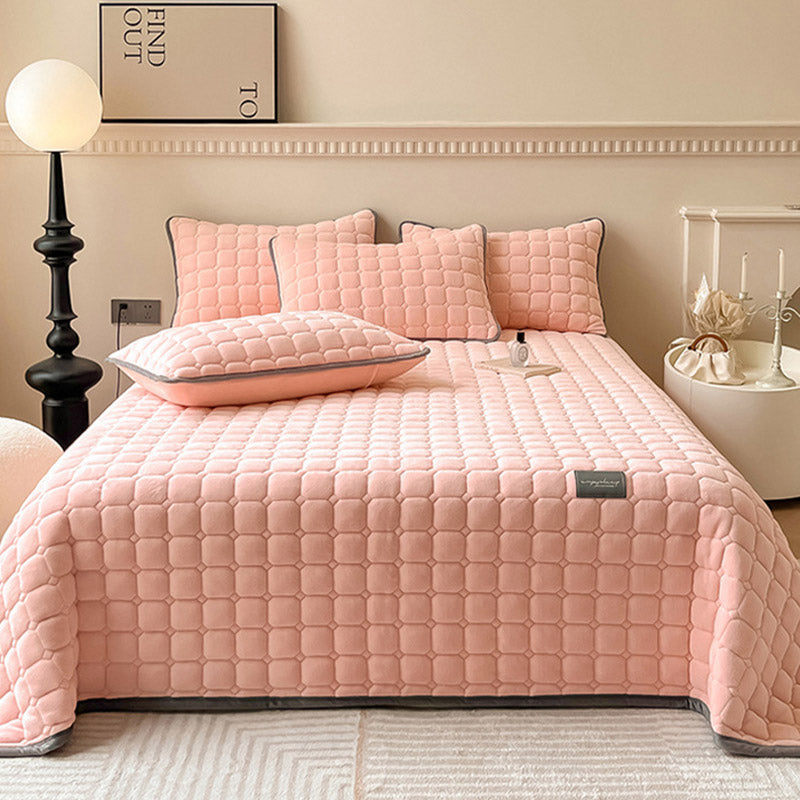 Soft Square-Textured Bedspread