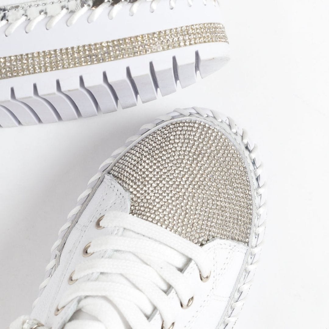 50% off - ShimmerSneaks - High-quality silver sneakers - Limited Discount