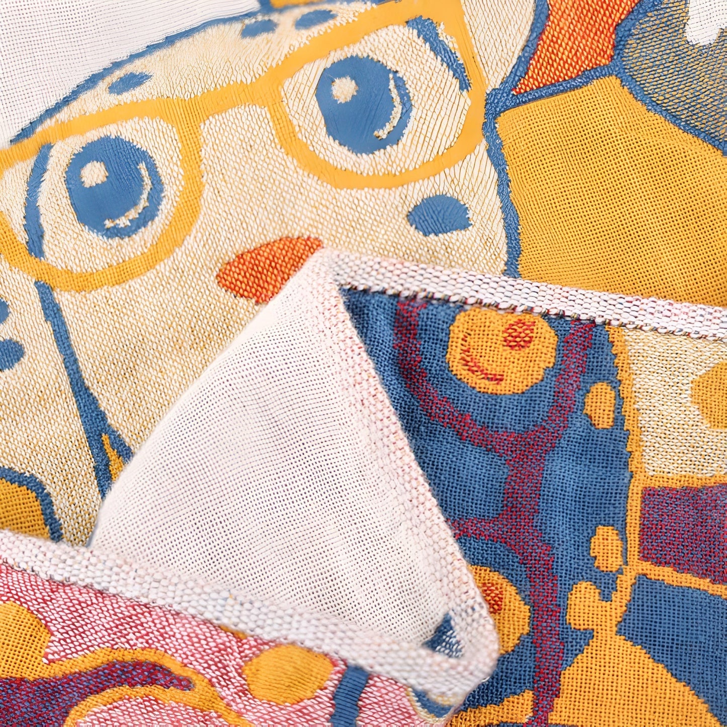 Playful dog print cotton blanket