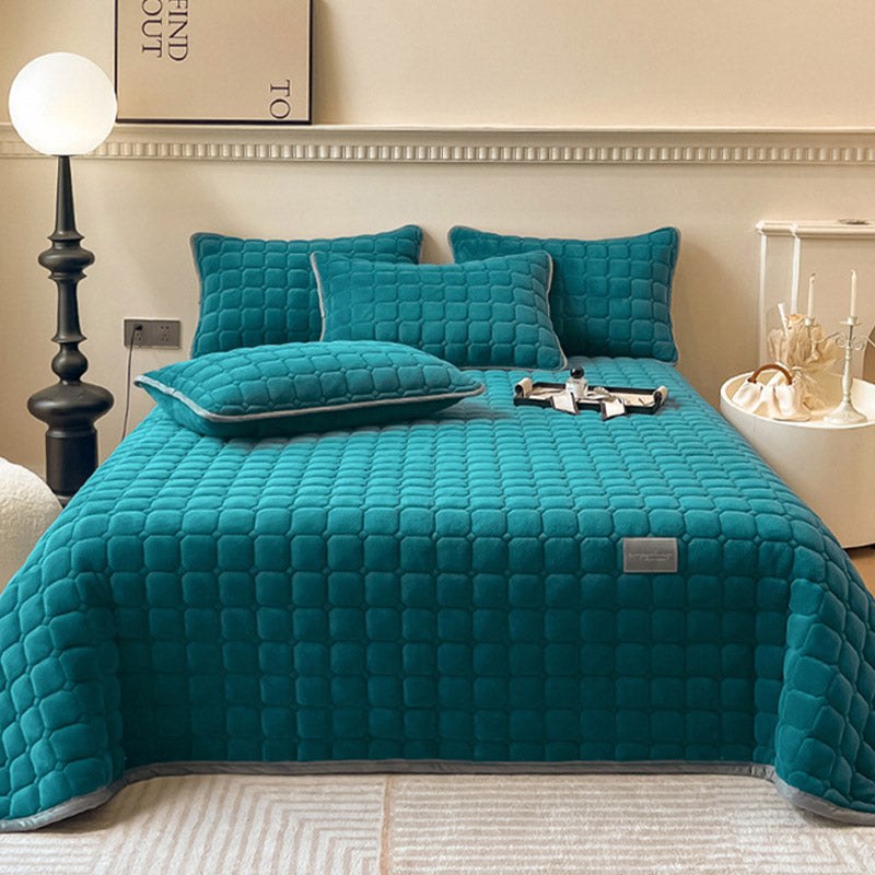 Soft Square-Textured Bedspread