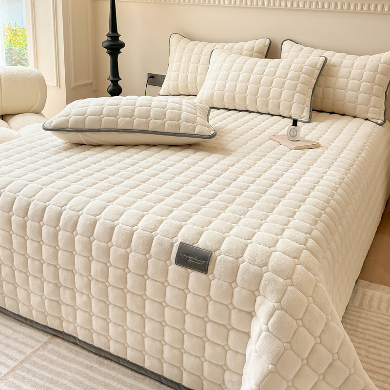 Soft Square-Textured Bedspread