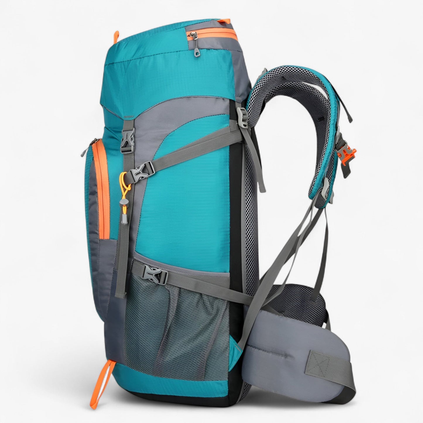 65L Waterproof Travel Backpack, Durable Rip-Stop Nylon, Breathable Straps