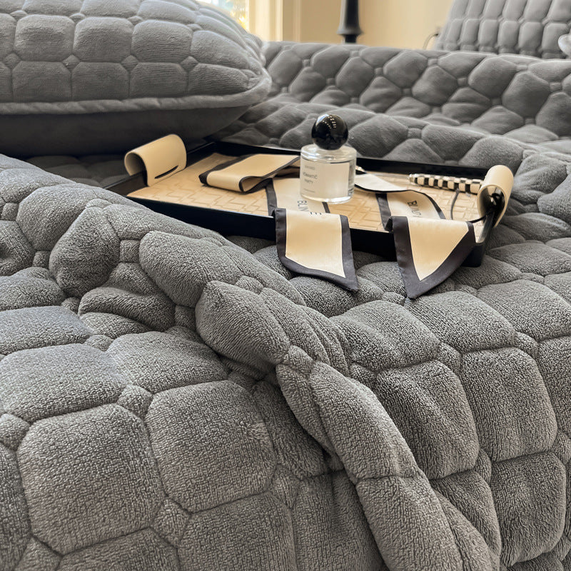 Soft Square-Textured Bedspread
