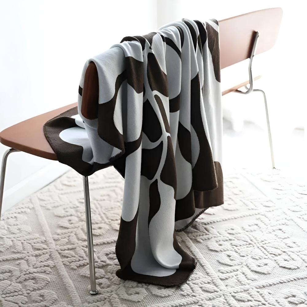 Abstract Pattern Acrylic Blanket – Lightweight 51x71 Cozy Throw for Home Decor and Artistic Comfort-6