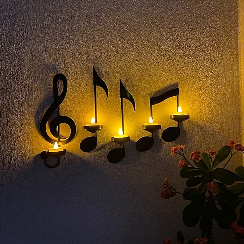 50% Off - MelodyGlow - Candlestick with musical notes - Last day discount