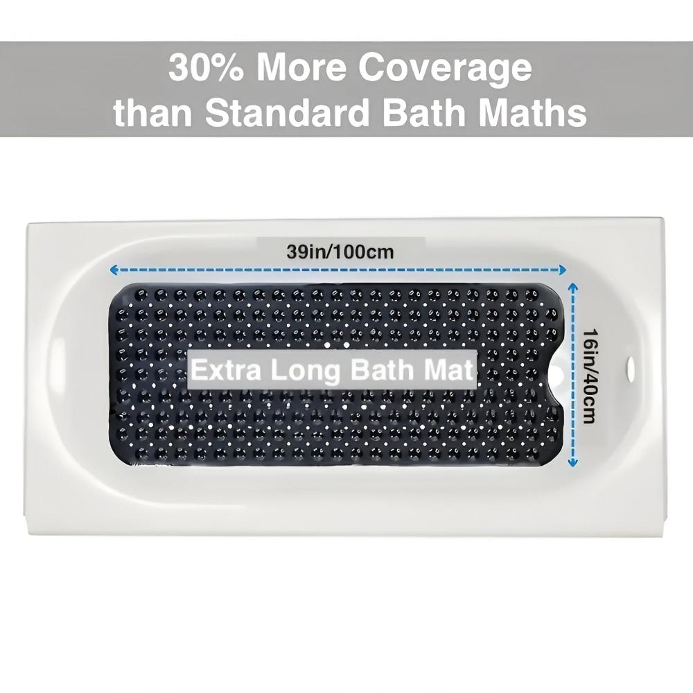 Non-Slip Bathtub Mat with 200 Suction Cups for Enhanced Safety