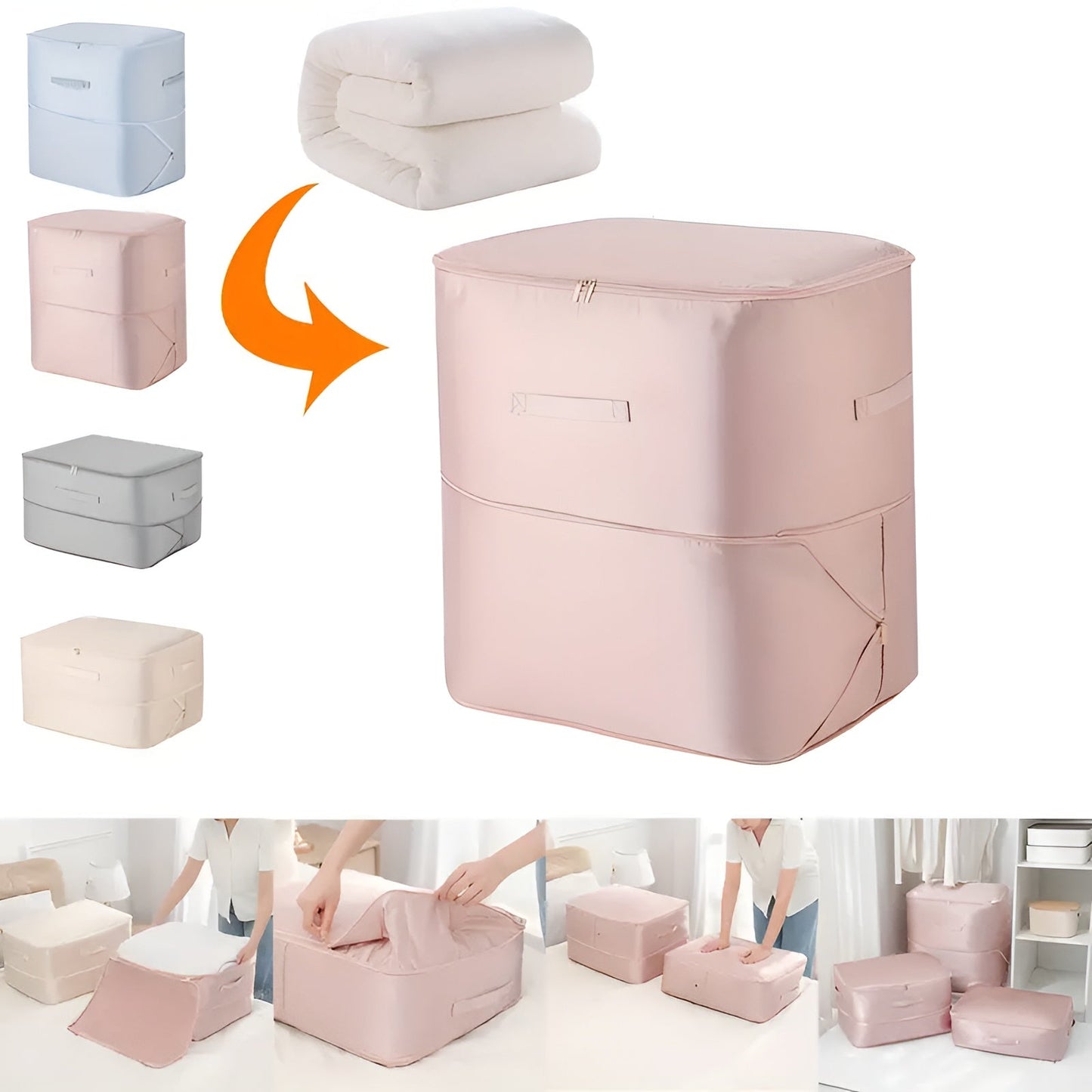 Compression Vacuum Storage Bags – Space-Saving, Airtight & Reusable